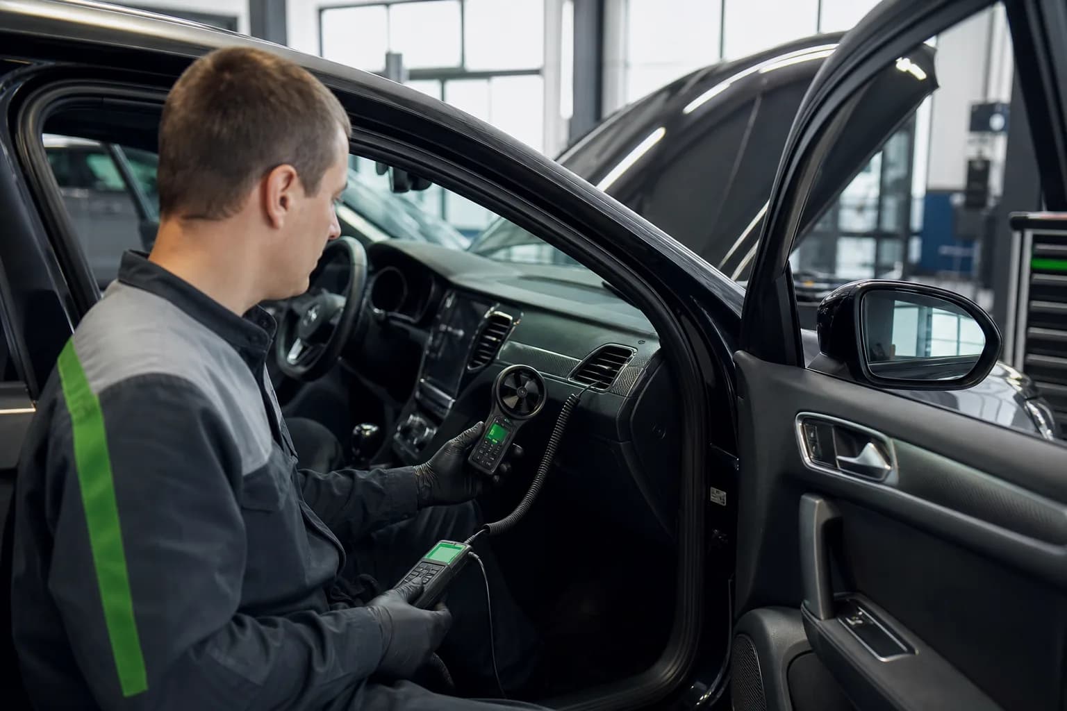Проверка системы отопления и потока воздуха в салоне автомобиля